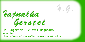 hajnalka gerstel business card